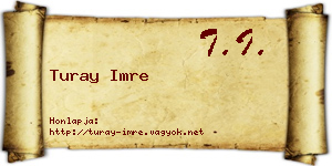 Turay Imre névjegykártya