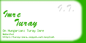 imre turay business card